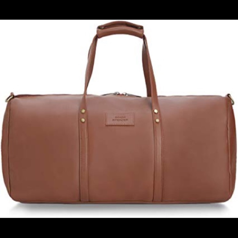 Faux leather duffel travel bag!